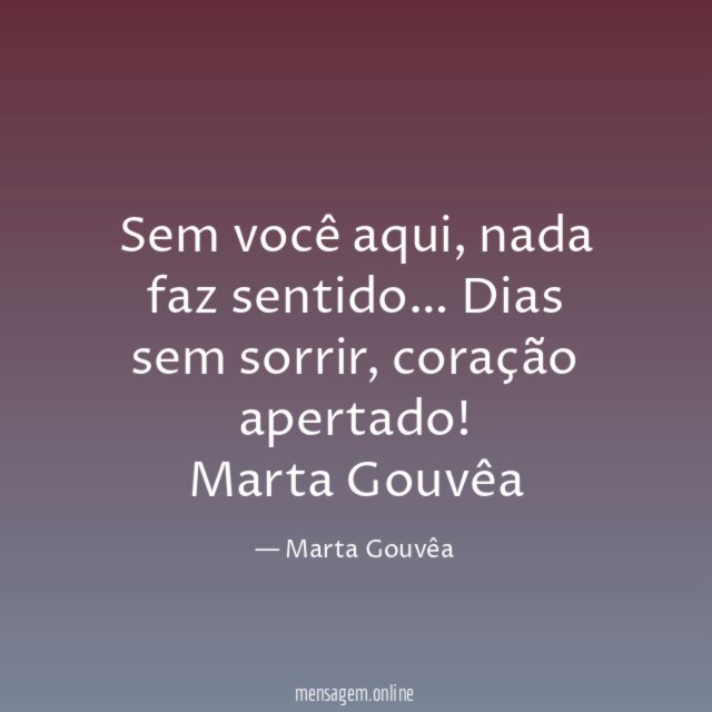 Sem você aqui