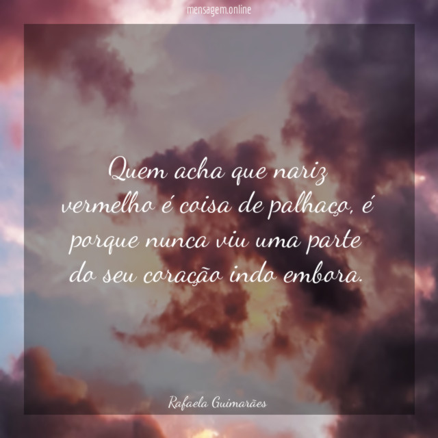 Quem acha que nariz vermelho é coisa de palhaço