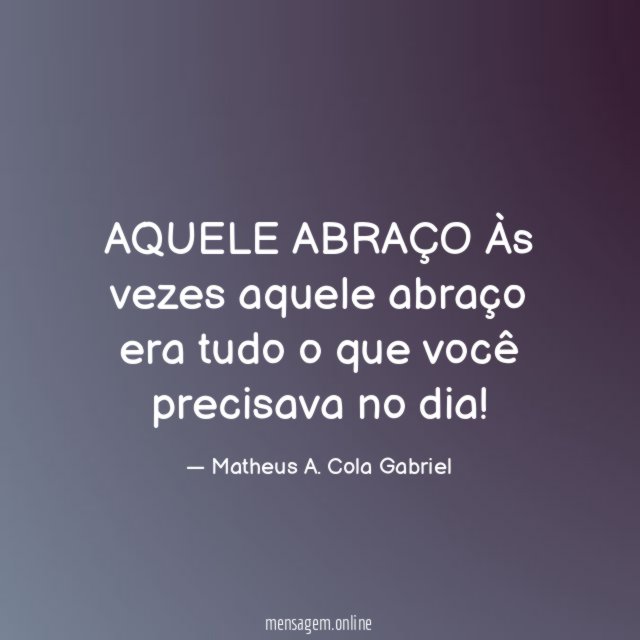 AQUELE ABRAÇO