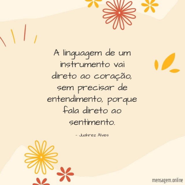 A linguagem de um instrumento vai direto ao coração