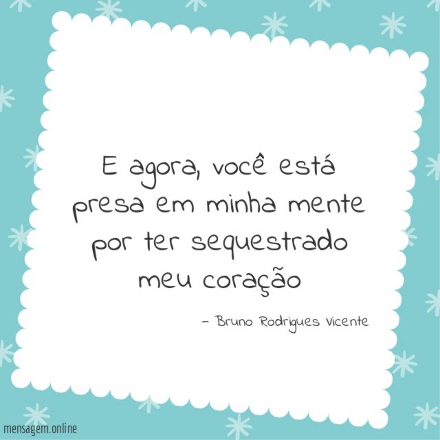E agora