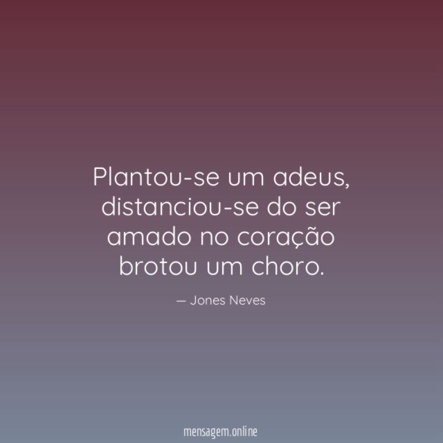 Plantou-se um adeus
