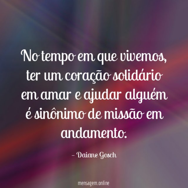No tempo em que vivemos