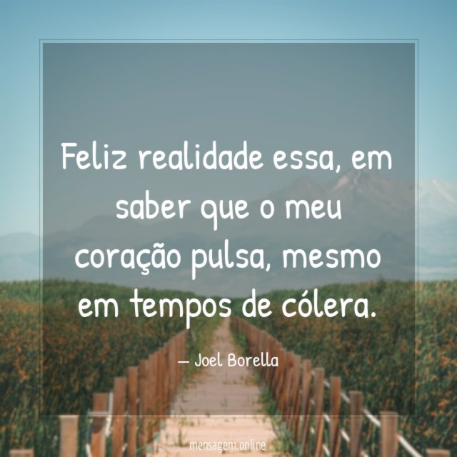 Feliz realidade essa