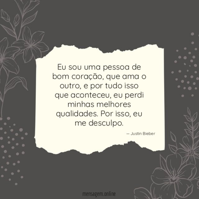 Eu sou uma pessoa de bom coração