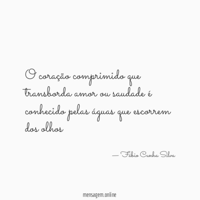 O coração comprimido que transborda amor ou saudade