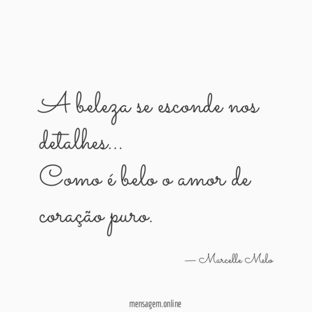 A beleza se esconde nos detalhes