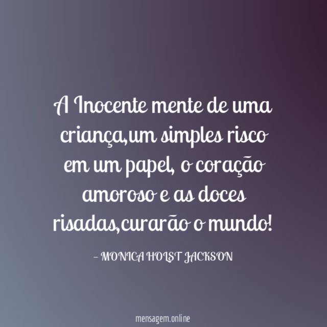 A Inocente mente de uma criança