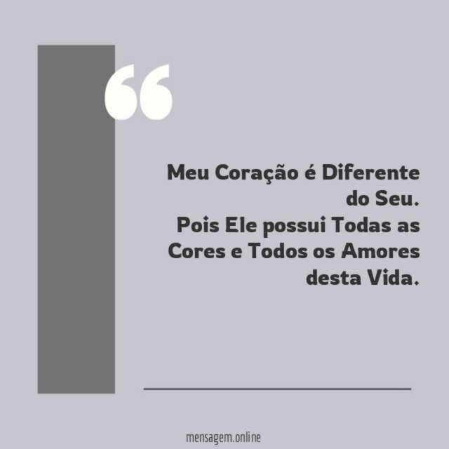 Meu Coração é Diferente do Seu
