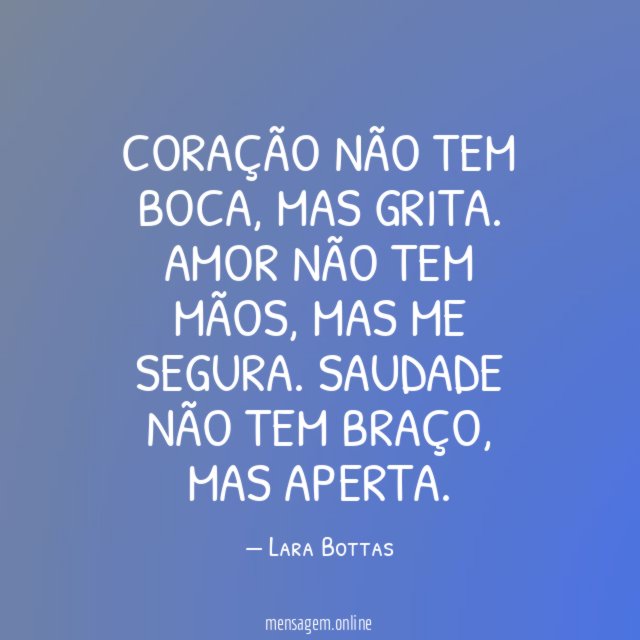 Coração não tem boca
