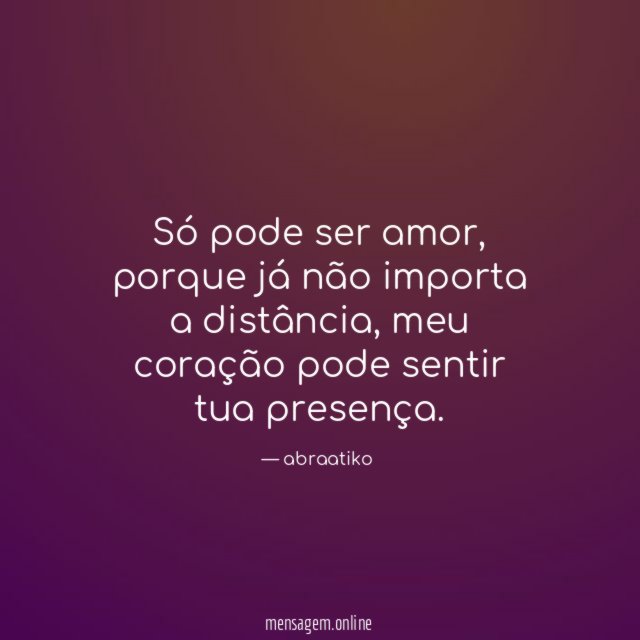 Só pode ser amor