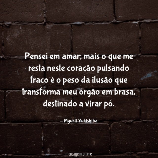 Pensei em amar