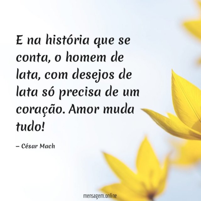 E na história que se conta