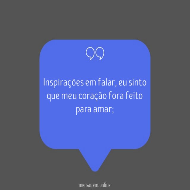 Inspirações em falar