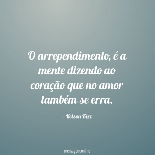 O arrependimento