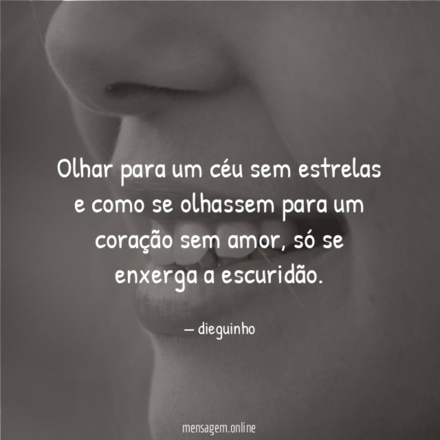 Olhar para um céu sem estrelas e como