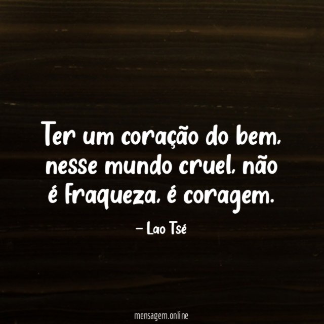 Ter um coração do bem