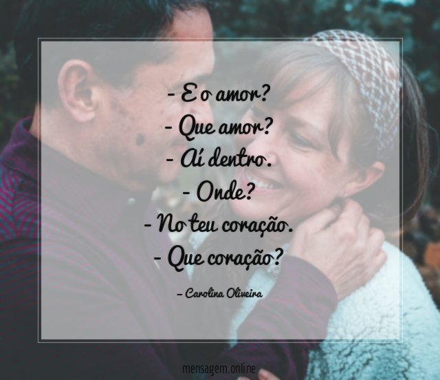 E o amor