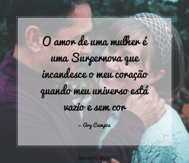 O amor de uma mulher é uma Surpernova