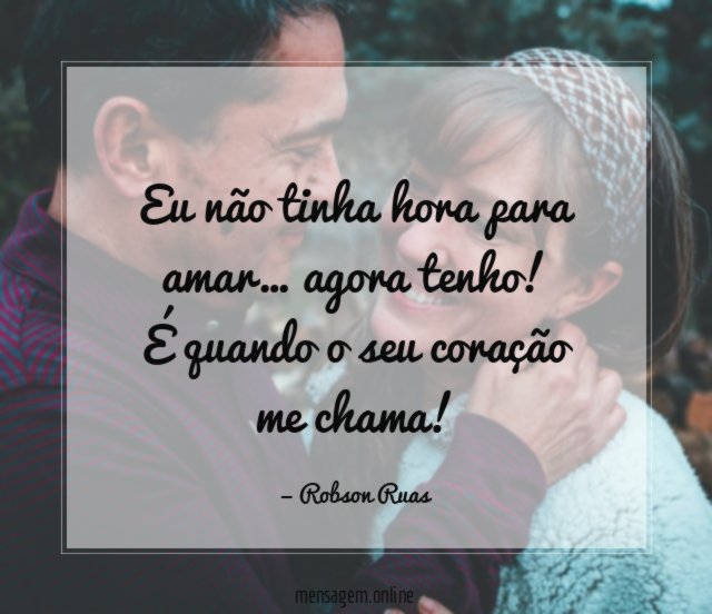 Eu não tinha hora para amar