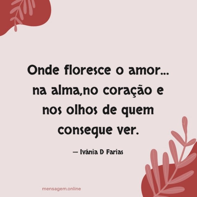 Onde floresce o amor