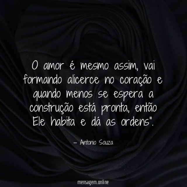 O amor é mesmo assim