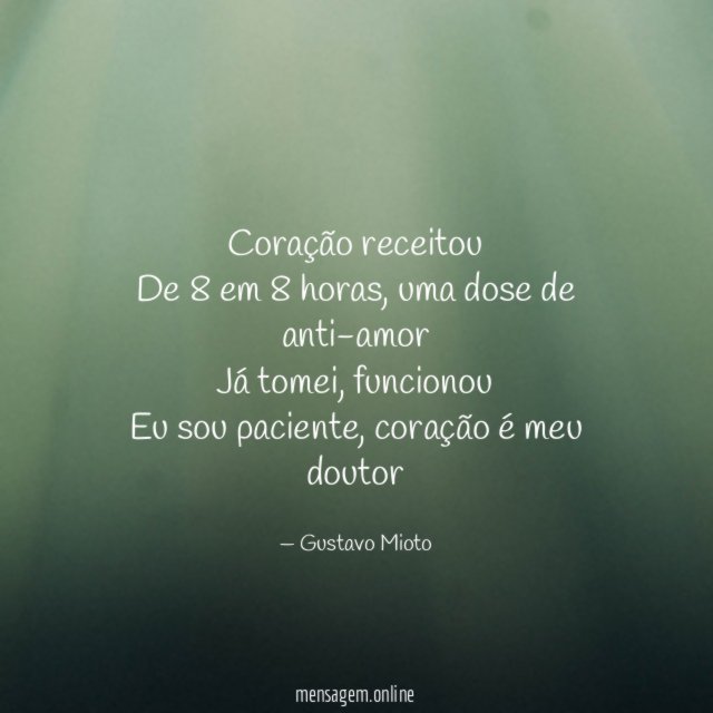 Coração receitou De 8 em 8 horas