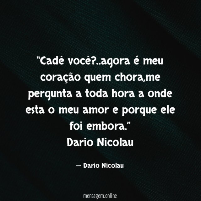 Cadê você