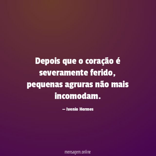 Depois que o coração é severamente ferido