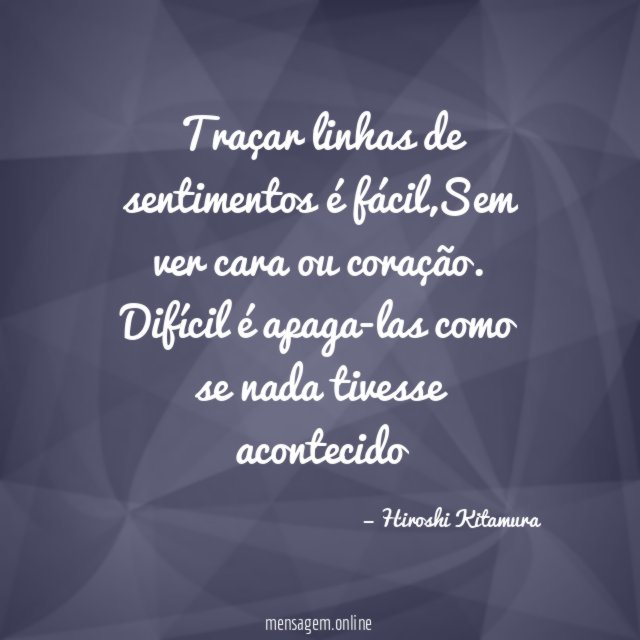 Traçar linhas de sentimentos é fácil
