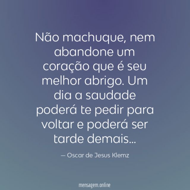 Não machuque