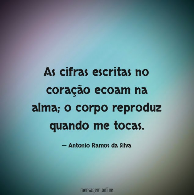 As cifras escritas no coração ecoam na alma