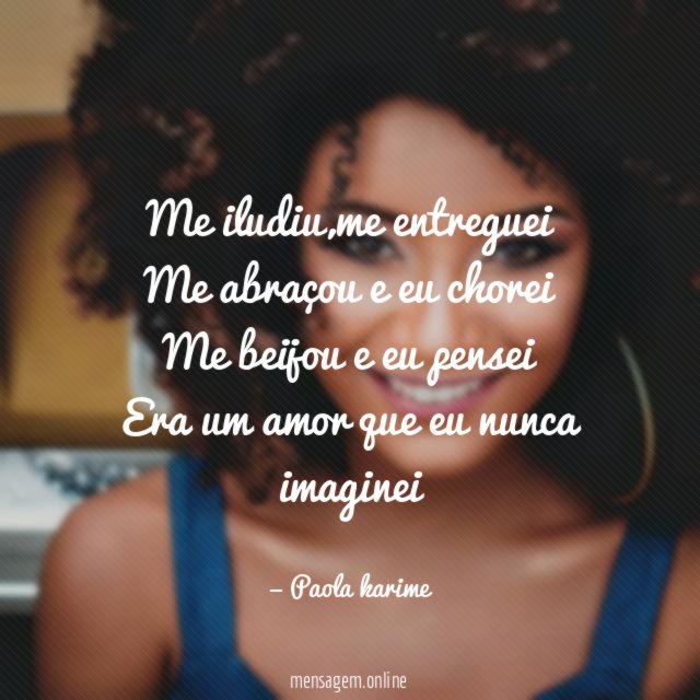 Me iludiu