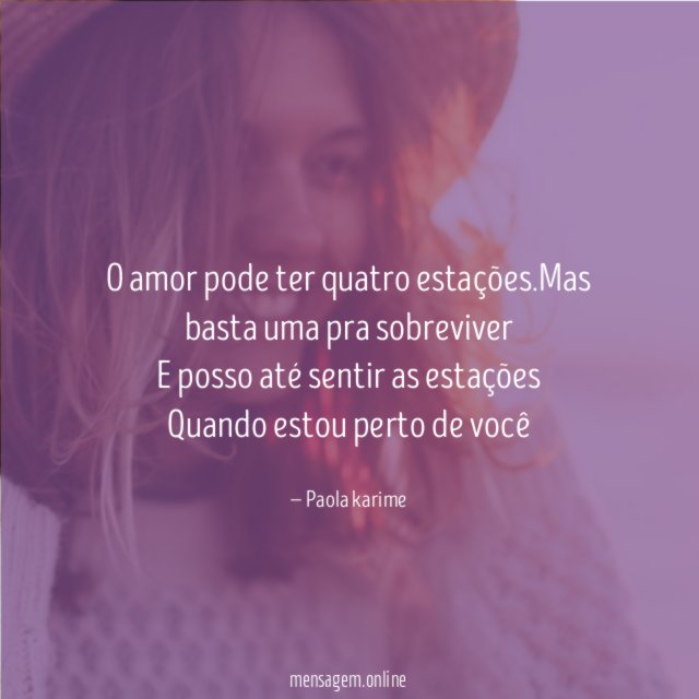 O amor pode ter quatro estações