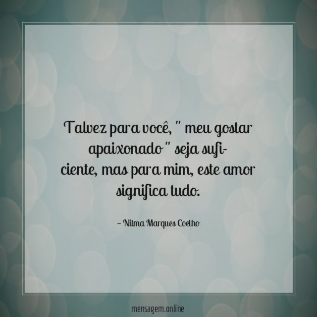 Talvez para você