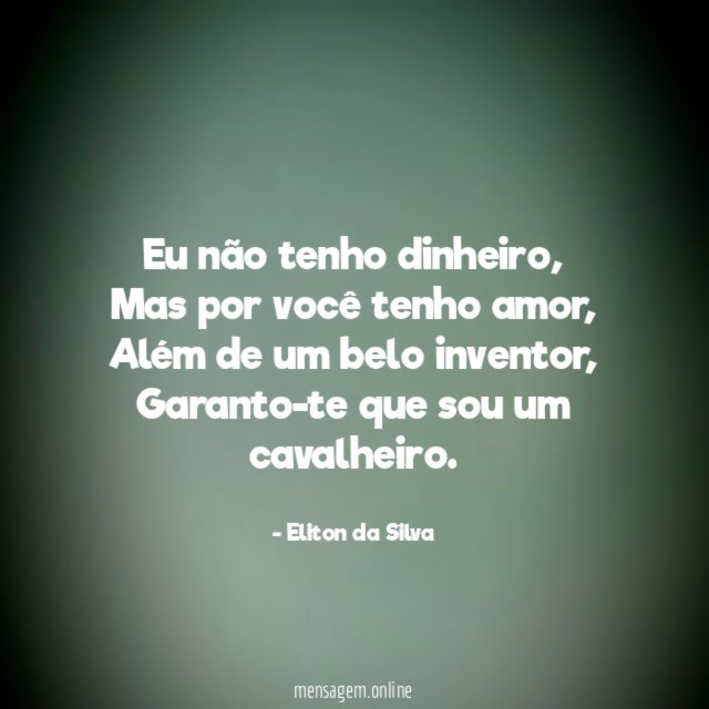 Eu não tenho dinheiro