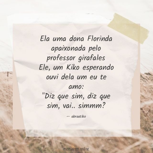 Ela uma dona Florinda apaixonada pelo professor girafales Ele