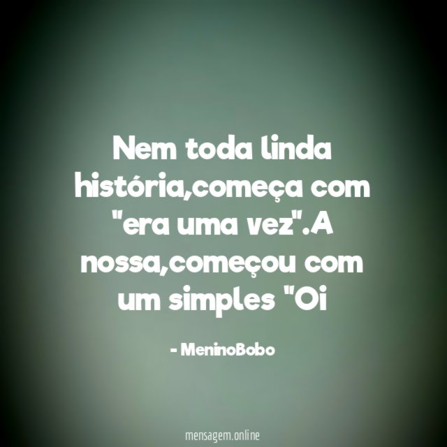 Nem toda linda história