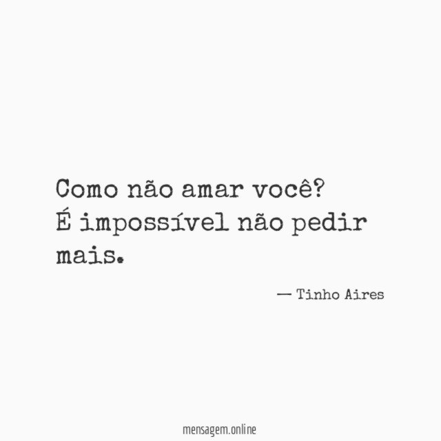 Como não amar você