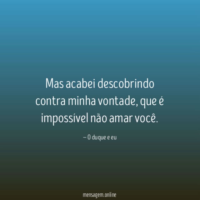 Mas acabei descobrindo contra minha vontade
