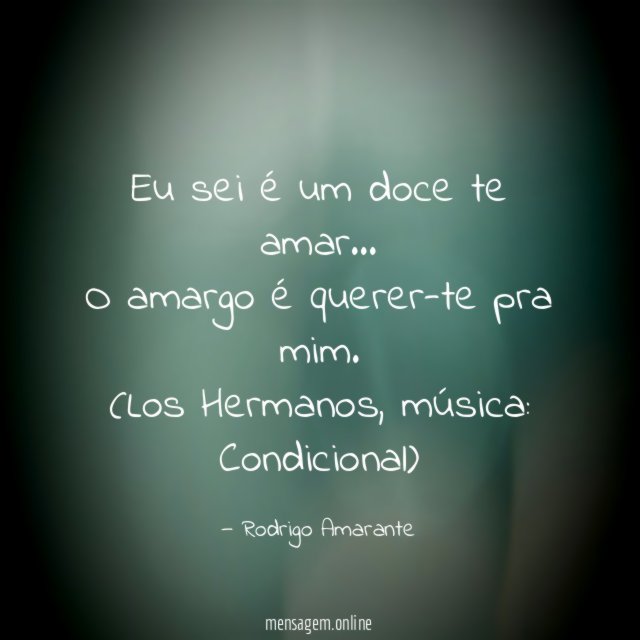 Eu sei é um doce te amar
