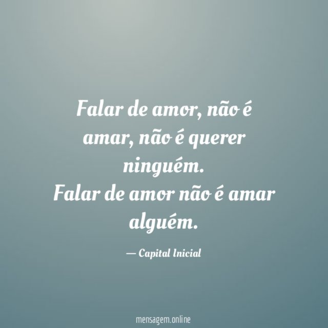 Falar de amor