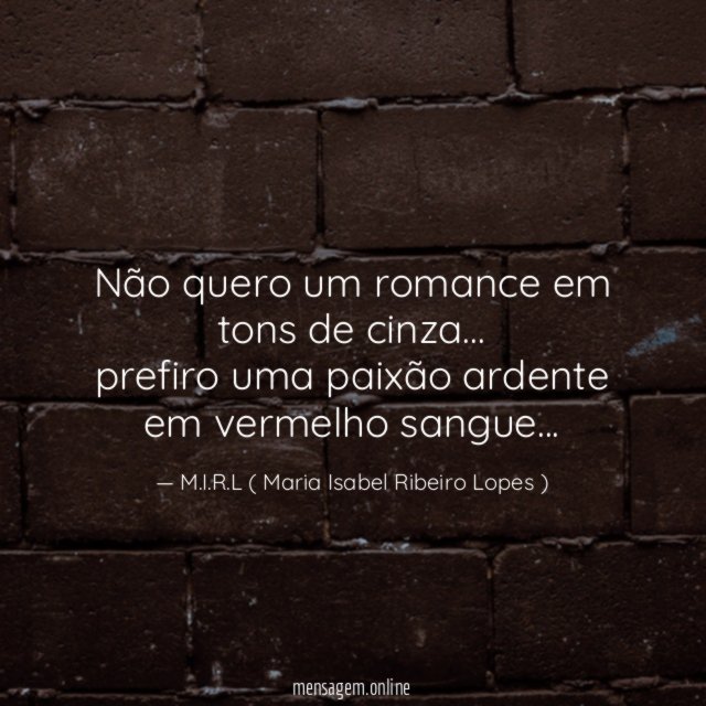 Não quero um romance em tons de cinza