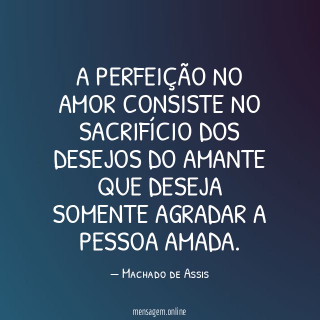 A perfeição no amor consiste no sacrifício dos