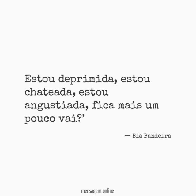 Estou deprimida