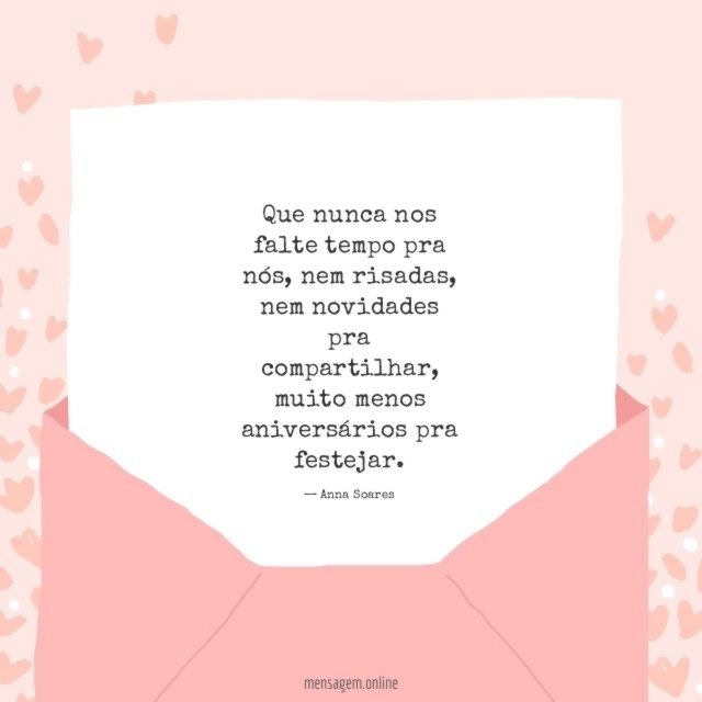 Que nunca nos falte tempo pra nós