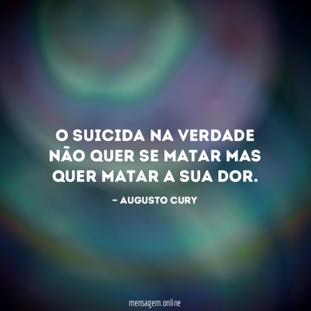 O suicida na verdade não quer se matar