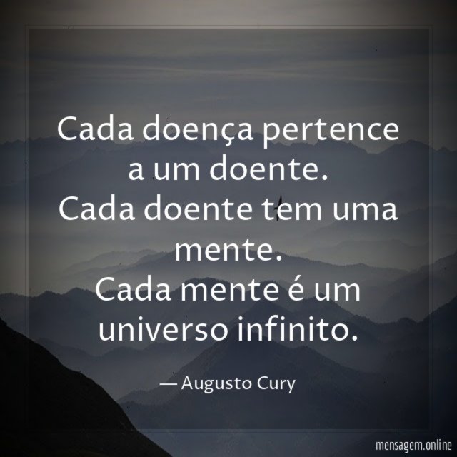 Cada doença pertence a um doente