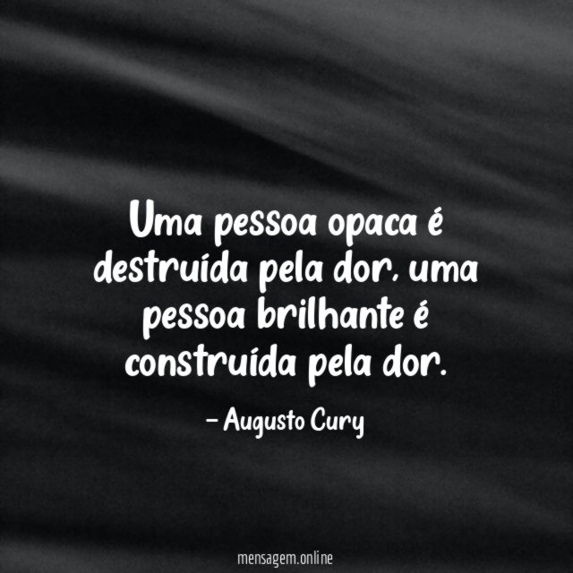 Uma pessoa opaca é destruída pela dor