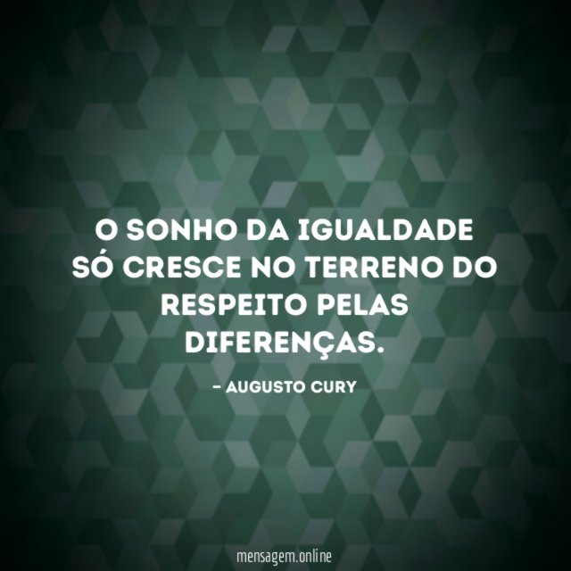 O sonho da igualdade só cresce no terreno